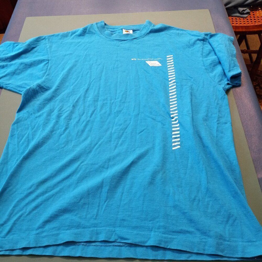 Vintage Single Stitch Cotton XL PBS 1991 Development Olympics T-shirt TV